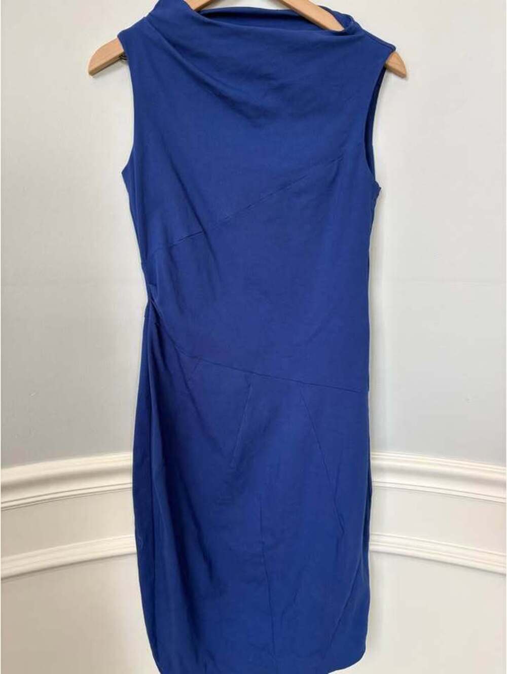 Porto Blue Sleeveless Cowl Neck Dress Size 1 (Small)